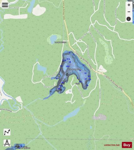 Lac De La Mine depth contour Map - i-Boating App - Streets