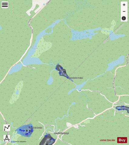 Lac De La Poche depth contour Map - i-Boating App - Streets