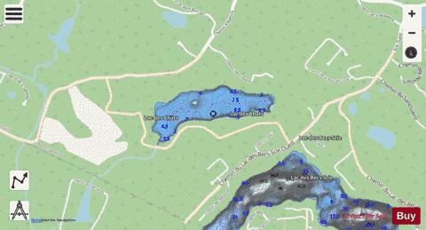 Lac Des Chats depth contour Map - i-Boating App - Streets