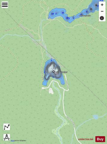 Lac Du Rocher depth contour Map - i-Boating App - Streets