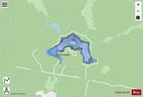 Lac En Croissant depth contour Map - i-Boating App - Streets