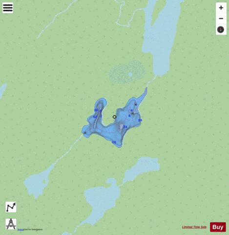Lac No B3071 depth contour Map - i-Boating App - Streets