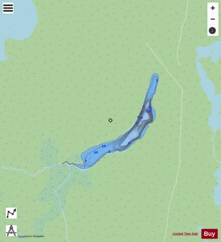 Lac No A9935 depth contour Map - i-Boating App - Streets