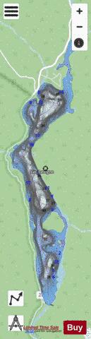 Lac Lavigne depth contour Map - i-Boating App - Streets