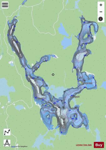 Legare Lac depth contour Map - i-Boating App - Streets