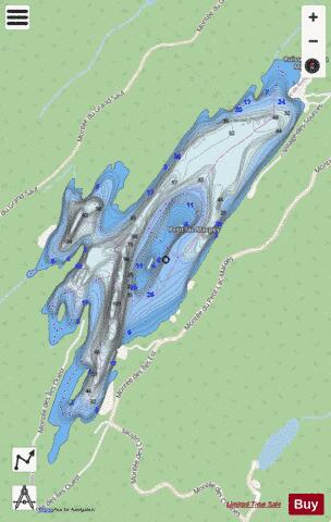 Macpes Petit Lac depth contour Map - i-Boating App - Streets