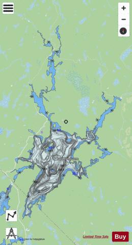 Manouane Lac depth contour Map - i-Boating App - Streets
