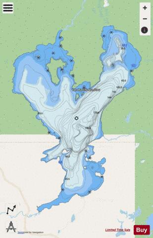 Matchi Manitou Lac depth contour Map - i-Boating App - Streets
