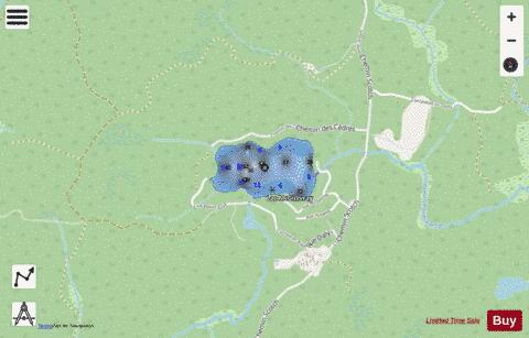 McGillivray Lac depth contour Map - i-Boating App - Streets