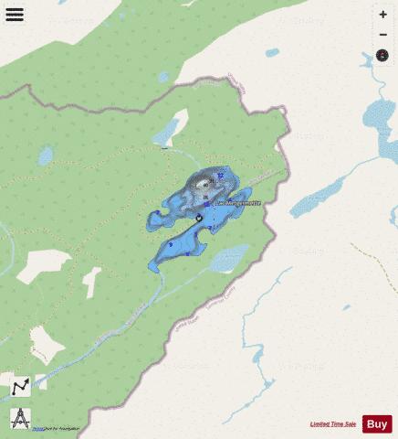 Metgermette Lac depth contour Map - i-Boating App - Streets