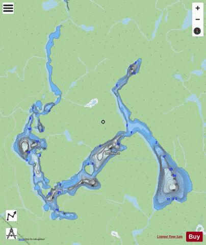Moyre depth contour Map - i-Boating App - Streets