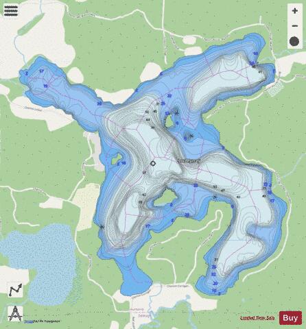 Murray Lac depth contour Map - i-Boating App - Streets