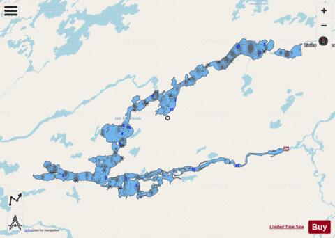 Nemiscau Lac depth contour Map - i-Boating App - Streets