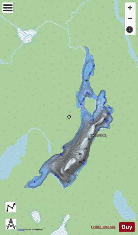 Nougon Lac depth contour Map - i-Boating App - Streets