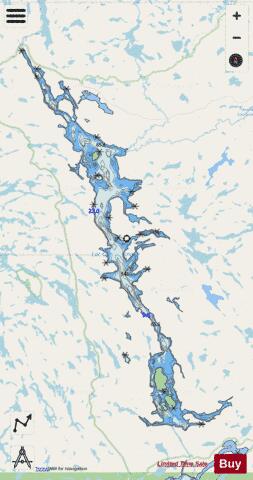 Lac Ostaboningue depth contour Map - i-Boating App - Streets