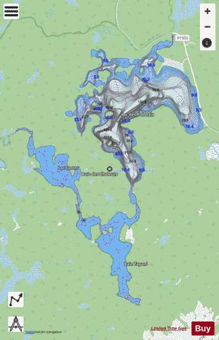 Lac Des Polonais depth contour Map - i-Boating App - Streets