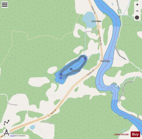 Patry Lac / Lac Brock depth contour Map - i-Boating App - Streets