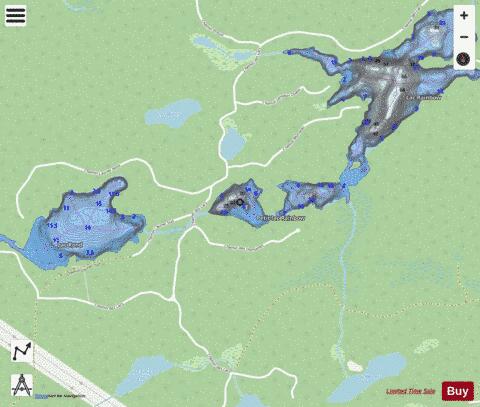 Petit Lac Rainbow depth contour Map - i-Boating App - Streets