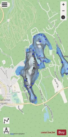 Pierre Lac A depth contour Map - i-Boating App - Streets