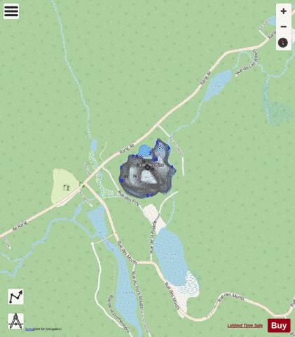 Pins Lac Des depth contour Map - i-Boating App - Streets