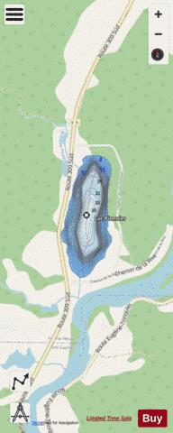 Pionnier Lac depth contour Map - i-Boating App - Streets
