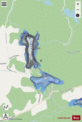 Plombagine Lac depth contour Map - i-Boating App - Streets
