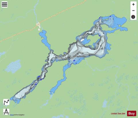 Pusticamica Lac depth contour Map - i-Boating App - Streets