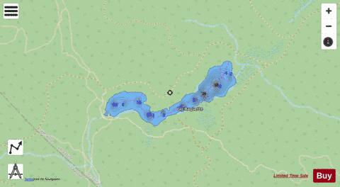 Raquette Lac depth contour Map - i-Boating App - Streets