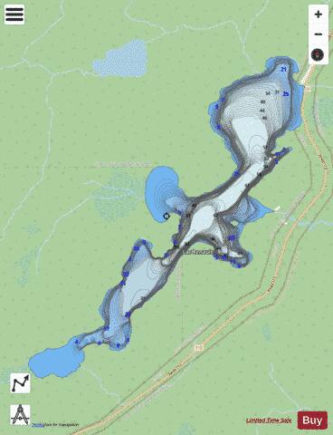 Renault Lac depth contour Map - i-Boating App - Streets