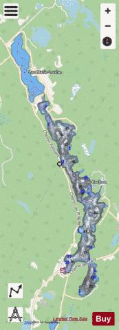 Rochon Lac depth contour Map - i-Boating App - Streets