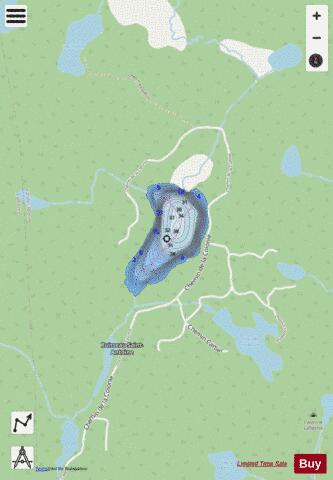 Saint Antoine Lac depth contour Map - i-Boating App - Streets