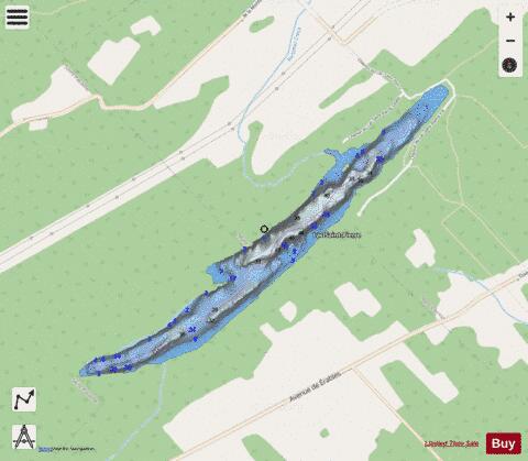Saint Pierre Lac depth contour Map - i-Boating App - Streets