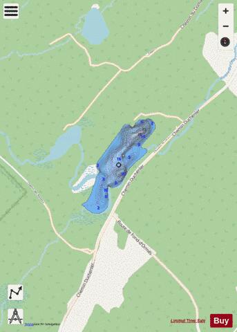 Shaw Grand Lac depth contour Map - i-Boating App - Streets