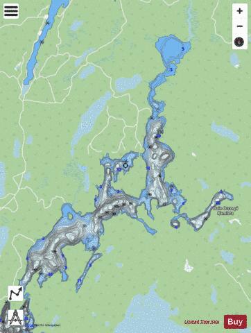 Lac Tourbis depth contour Map - i-Boating App - Streets