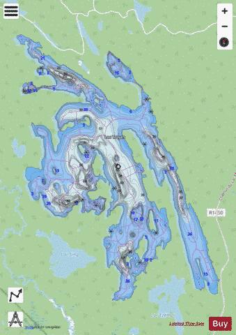 Lac Troyes depth contour Map - i-Boating App - Streets
