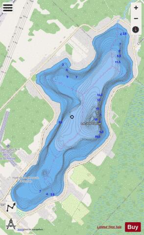 Lac A La Tortue depth contour Map - i-Boating App - Streets