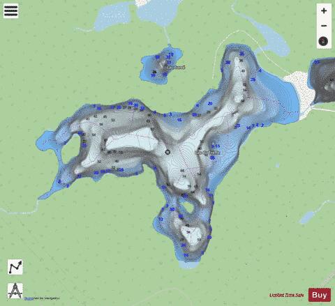 Trefle Lac Du depth contour Map - i-Boating App - Streets