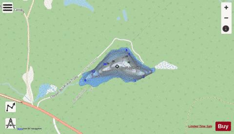 Truite Lac A La B depth contour Map - i-Boating App - Streets