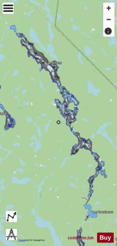 Lac Villiers depth contour Map - i-Boating App - Streets