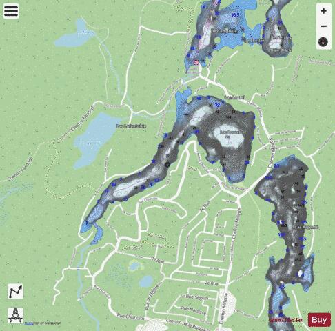 Laurel, Lac depth contour Map - i-Boating App - Streets