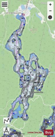 Seize Iles, Lac des depth contour Map - i-Boating App - Streets