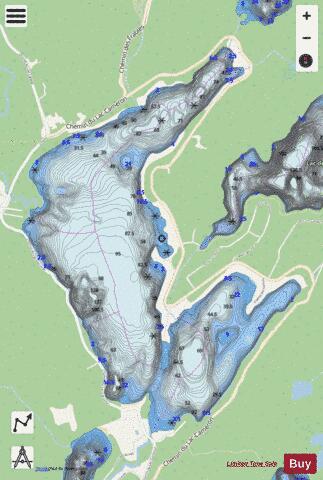 Cameron, Lac depth contour Map - i-Boating App - Streets