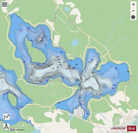 Gauvin, Lac depth contour Map - i-Boating App - Streets