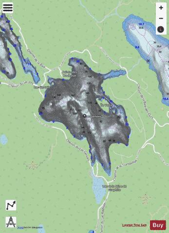 Gervais, Lac depth contour Map - i-Boating App - Streets