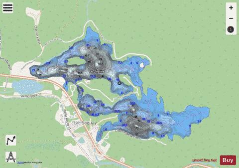 Saguay, Lac depth contour Map - i-Boating App - Streets