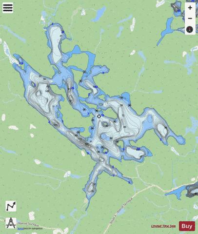 Sourd, Lac du depth contour Map - i-Boating App - Streets