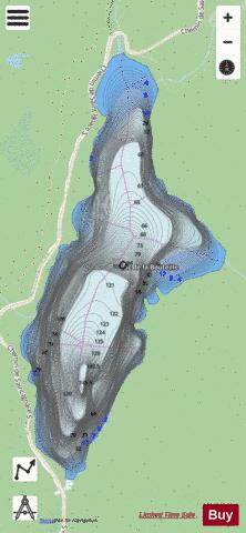 Bouteille, Lac de la depth contour Map - i-Boating App - Streets