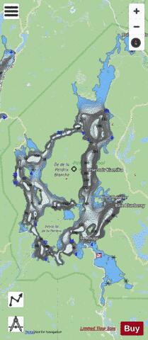 Kiamika, Reservoir depth contour Map - i-Boating App - Streets