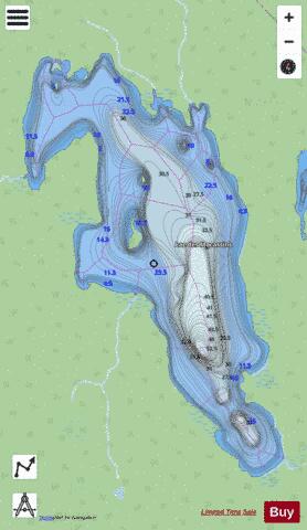 Mocassins, Lac des depth contour Map - i-Boating App - Streets
