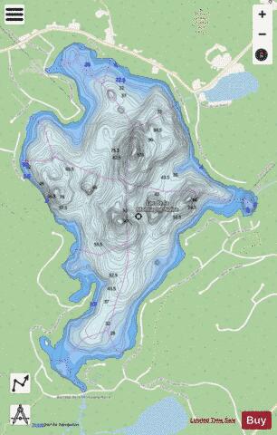 Montagne Noire, Lac de la depth contour Map - i-Boating App - Streets